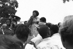 Mississippi Freedom Summer 01 Fannie Lou Hamer with bullhorn